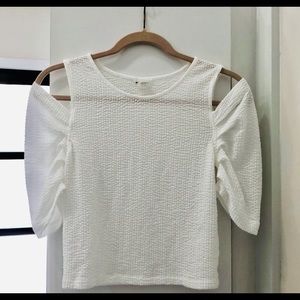 Club Monaco white crop top